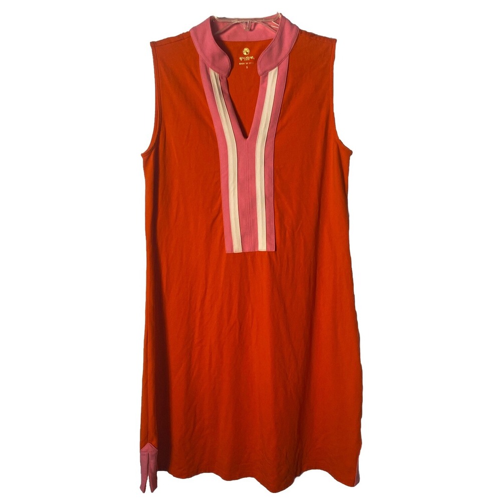 Spartina 449 Red Rink Sleeveless Tunic Shift Dress Sz Small Preppy Resort